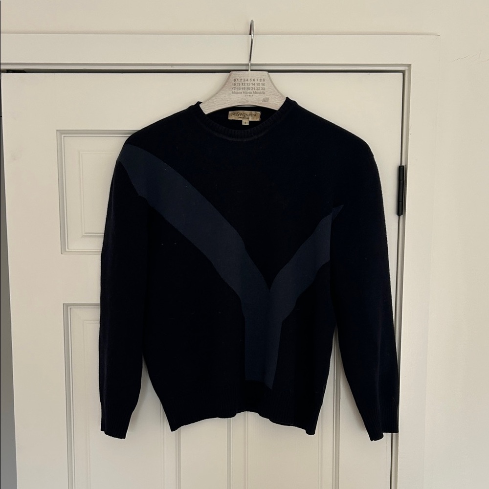 Yves Saint Laurent Navy Crewneck Sweater